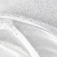 Firana z gładkiej etaminy zdobiona w górnej części aplikacją z iskrzących srebrnych dżetów - 300 x 150 cm - biały 2