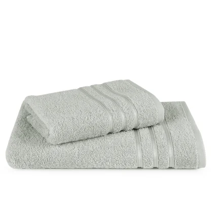 Komplet ręczników LOCA z bordiurą z tkanymi paskami Komplet ręczników LOCA z bordiurą z tkanymi paskami - 37 x 25 x 10 cm