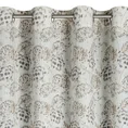 Zasłona MIRA z tkaniny z dodatkiem lnu w stylu eko zdobiona nadrukiem polnych kwiatów - 140 x 250 cm - naturalny 6