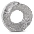 Wazon ceramiczny RISO z drobnym błyszczącym wzorem - 23 x 9 x 22 cm - srebrny 2