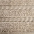 Ręcznik KRISTI z żakardową bordiurą w pasy - 50 x 90 cm - beżowy 2