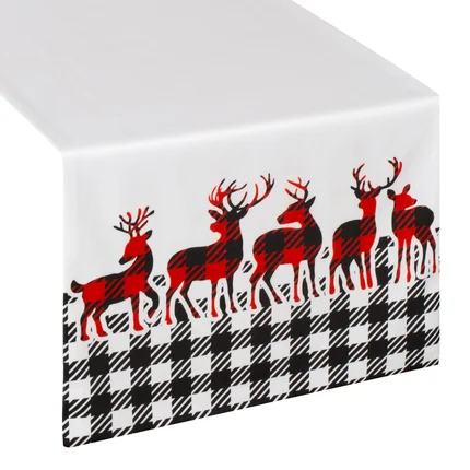 Bieżnik welwetowy SANTA z motywem skandynawskim Bieżnik welwetowy SANTA z motywem skandynawskim - 40 x 140 cm