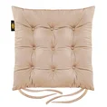 Dwustronna welwetowa poduszka siedziskowa na krzesło z dziewięcioma pikowaniami, gramatura 260 g/m2 - 40 x 40 x 6 cm - ciemnoróżowy 2