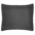 NOVA COLOUR Poszewka na poduszkę bawełniana z satynowym połyskiem i ozdobną kantą - 70 x 90 cm - czarny 1