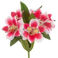 RODODENDRON sztuczny kwiat dekoracyjny o płatkach z jedwabistej tkaniny - 48 cm - różowy 1