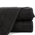 Ręcznik DAFNE z bawełny podkreślony żakardową bordiurą z motywem zebry - 70 x 140 cm - czarny 1