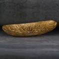 Patera dekoracyjna KIARA z delikatnym wzorem i kryształem - 38 x 18 x 6 cm - złoty 1