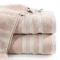 EUROFIRANY CLASSIC Ręcznik JUDY z bordiurą podkreśloną błyszczącą nicią - 70 x 140 cm - jasnoróżowy 1