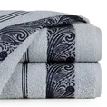 EUROFIRANY CLASSIC Ręcznik SYLWIA 1 z żakardową bordiurą tkaną w ornamentowy wzór - 50 x 90 cm - niebieski 1