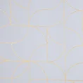 Zasłona EVI ze złotym geometrycznym nadrukiem - 140 x 250 cm - biały 9