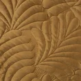 EUROFIRANY PREMIUM narzuta  z  welwetu pikowana metodą tradycyjnego szycia, wzór liści - 170 x 210 cm - złoty 5