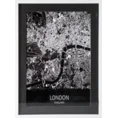 Obraz METROPOL 1 w szklanej oprawie - 50 x 70 cm - czarny 1