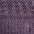 ELLA LINE Ręcznik MIKE w kolorze fioletowym, bawełniany tkany w krateczkę z welurowym brzegiem - 70 x 140 cm - fioletowy 2
