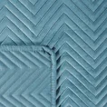 Narzuta SIMONA z miękkiego i matowego welwetu pikowana w jodełkę metodą hot press - 200 x 220 cm - niebieski 4