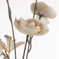 Kwiat sztuczny dekoracyjny z płatkami z jedwabistej tkaniny - 82 cm - jasnobeżowy 2