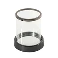 Świecznik dekoracyjny CLAIRE z metalu ze szklanym kloszem - ∅ 12 x 13 cm - czarny 1