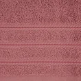 Ręcznik VITO z bawełny podkreślony żakardowymi paskami - 70 x 140 cm - pudrowy róż 2