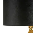 Lampa stołowa BRENDA na podstawie z przezroczystego szkła z abażurem z welwetowej tkaniny - 33 x 23 x 55 cm - czarny 3