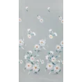 Zasłona NILA zaciemniająca z trójwymiarowym kwiatowym nadrukiem - 140 x 270 cm - srebrny 7