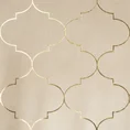 Zasłona welwetowa ze złotym nadrukiem wzór marokańskiej koniczyny - 140 x 250 cm - beżowy 7