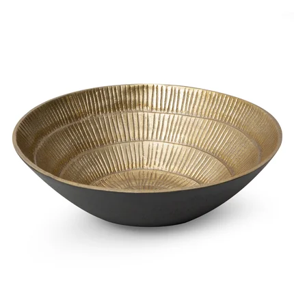 Metalowa misa KAREN czarno-złota Metalowa misa KAREN czarno-złota - 37 x 37 x 12 cm