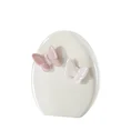 Figurka z dolomitu - jajko wielkanocne z wypukłymi motylkami - 8 x 5 x 8 cm - biały 1