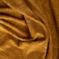 Zasłona OCTAVIA z miękkiego welwetu z wycinanym wzorem liści - 140 x 250 cm - miodowy 12