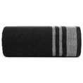 Ręcznik MERY bawełniany zdobiony bordiurą w subtelne pasy - 50 x 90 cm - czarny 3
