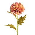 CHRYZANTEMA sztuczny kwiat dekoracyjny z płatkami z jedwabistej tkaniny - ∅ 12 x 63 cm - żółty 1