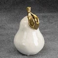 GRUSZKA- Figurka ceramiczna DARLA ze złotym akcentem - 10 x 10 x 15 cm - kremowy 1