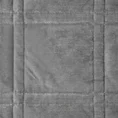 EUROFIRANY PREMIUM narzuta KRISTIN z welwetu podwójnie przeszywana w geometryczny wzór - 170 x 210 cm - srebrny 5