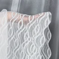 Tkanina firanowa mikrosiateczka z trzema pasami haftu - 280 cm - biały 2