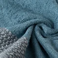 Ręcznik LUGO z włókien bambusowych i bawełny z melanżową bordiurą w stylu eko - 70 x 140 cm - niebieski 5