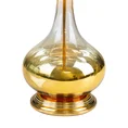 LIMITED COLLECTION Lampa stołowa LOTOS 4 na szklanej podstawie z efektem ombre z welwetowym abażurem HARMONIA TURKUSU - ∅ 32 x 61 cm - turkusowy 9