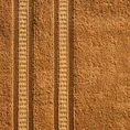 EUROFIRANY PREMIUM Ręcznik MILA  z włókien bambusowych z  bordiurą tkaną w ozdobne pasy 3D - 70 x 140 cm - brązowy 2