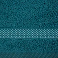 EUROFIRANY CLASSIC Ręcznik RIKI  z bordiurą w pasy miękki i puszysty, zero twist - 70 x 140 cm - turkusowy 2