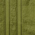 EUROFIRANY PREMIUM Ręcznik MILA  z włókien bambusowych z  bordiurą tkaną w ozdobne pasy 3D - 50 x 90 cm - oliwkowy 2