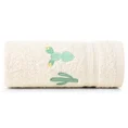Ręcznik BABY dla dzieci z naszywaną aplikacją z kaktusami - 30 x 50 cm - kremowy 3