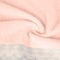 Ręcznik z ozdobną bordiurą z dodatkiem cyrkonii - 50 x 90 cm - różowy 5