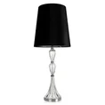 Lampa stołowa REMI z kryształową podstawą i matowym abażurem - 25 x 35 x 82 cm - czarny 1