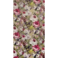 Zasłona z miękkiego welwetu z motywem malowanych pędzlem kwiatów - 140 x 270 cm - beżowy 7