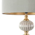 Lampa stojąca SUZI dekoracyjna z welwetowym abażurem - ∅ 46 x 174 cm - srebrny 2