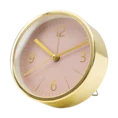 Dekoracyjny zegar stołowy w stylu vintage różowo-złoty - 11 x 4 x 11 cm - pudrowy róż 1
