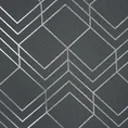 DESIGN 91 Zasłona zaciemniająca POLI typu blackout z geometrycznym srebrnym nadrukiem - 140 x 250 cm - grafitowy 7