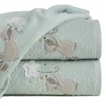 Ręcznik BABY z haftowaną aplikacją z szopem - 70 x 140 cm - niebieski 1