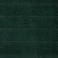 Ręcznik bawełniany DALI z bordiurą w paseczki przetykane srebrną nitką - 50 x 90 cm - ciemnozielony 2