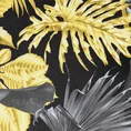 Zasłona BLER z miękkiego welwetu z nadrukiem egzotycznych szaro-żółtych liści - 140 x 270 cm - czarny 7