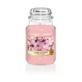 YANKEE CANDLE - Duża świeca zapachowa w słoiku - Cherry Blossom - ∅ 11 x 17 cm - różowy 1