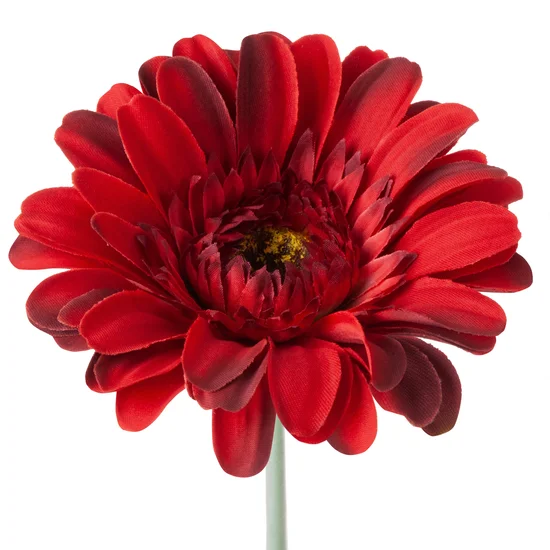 GERBERA sztuczny kwiat dekoracyjny o płatkach z jedwabistej tkaniny - ∅ 12 x 55 cm - czerwony