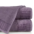 ELLA LINE Ręcznik MIKE w kolorze fioletowym, bawełniany tkany w krateczkę z welurowym brzegiem - 50 x 90 cm - fioletowy 1